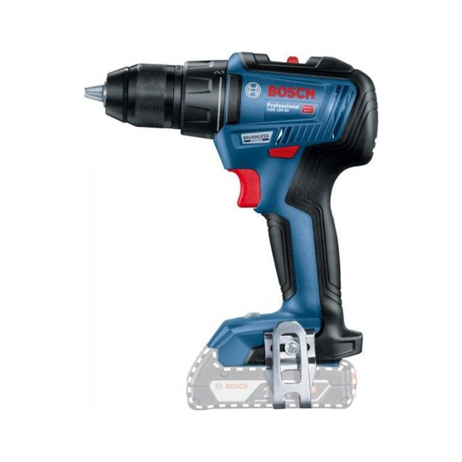 Дрель-шуруповерт 18В 2скор.0-460/0-1800об/мин 35Нм 2Ач (без АКБ и ЗУ) LI-ION GSR 18V-50 BOSCH *1 Дрель-шуруповерт 18В 2скор.0-460/0-1800об/мин 35Нм 2Ач (без АКБ и ЗУ) LI-ION GSR 18V-50 BOSCH *1