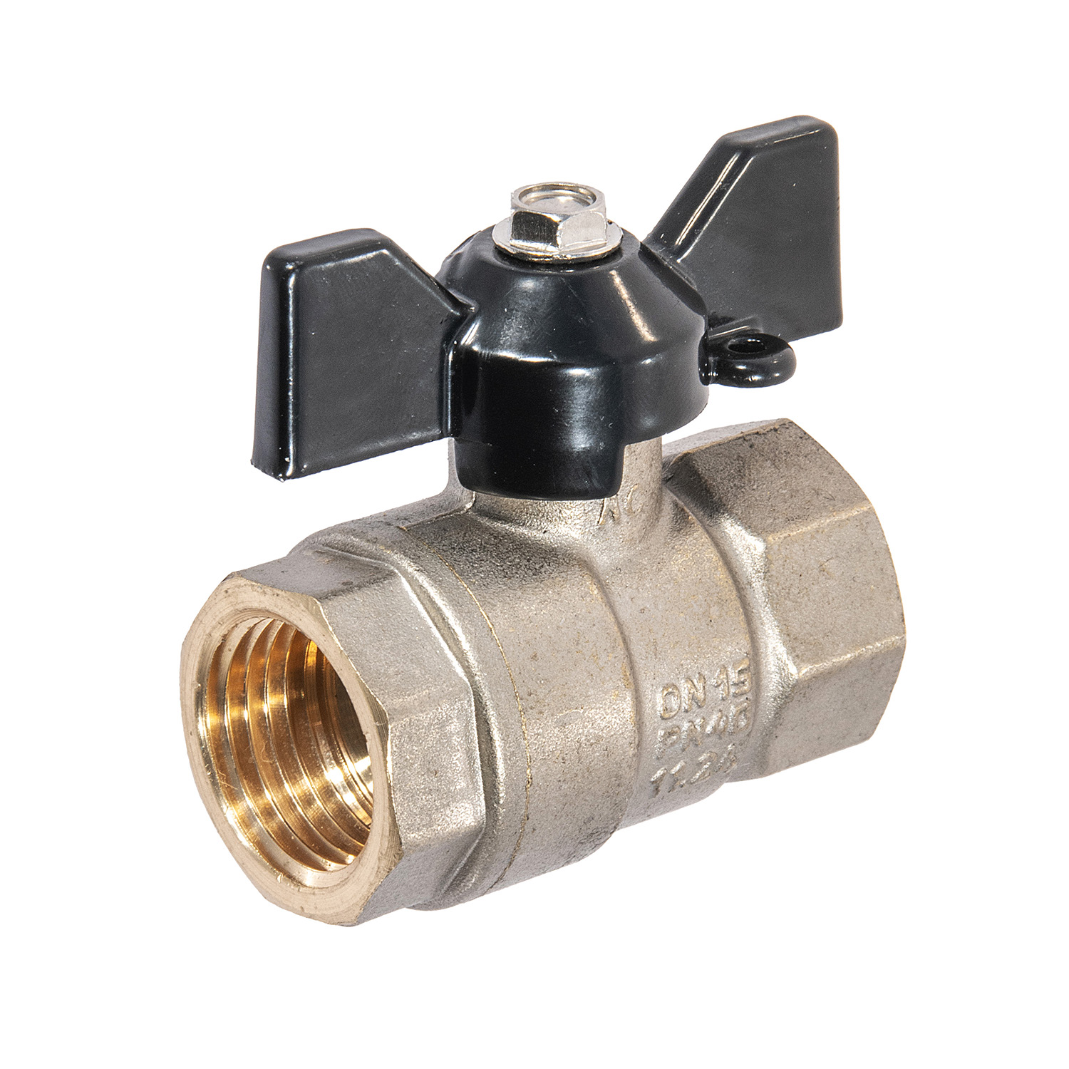 Кран шаровый 12 (Ø15) МП бабочка VALTEC (BASE) 218