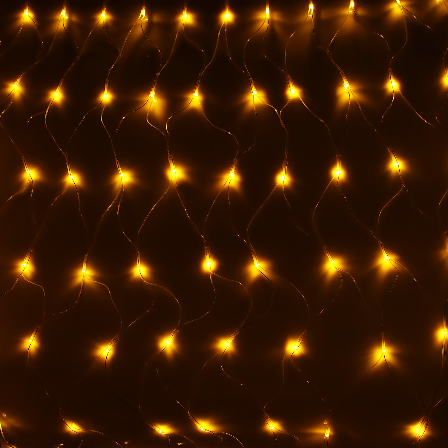 Гирлянда уличная Сеть, 24 В, VEGAS, 1,2х1 м, 144 лампы, желтый, прозрачный провод