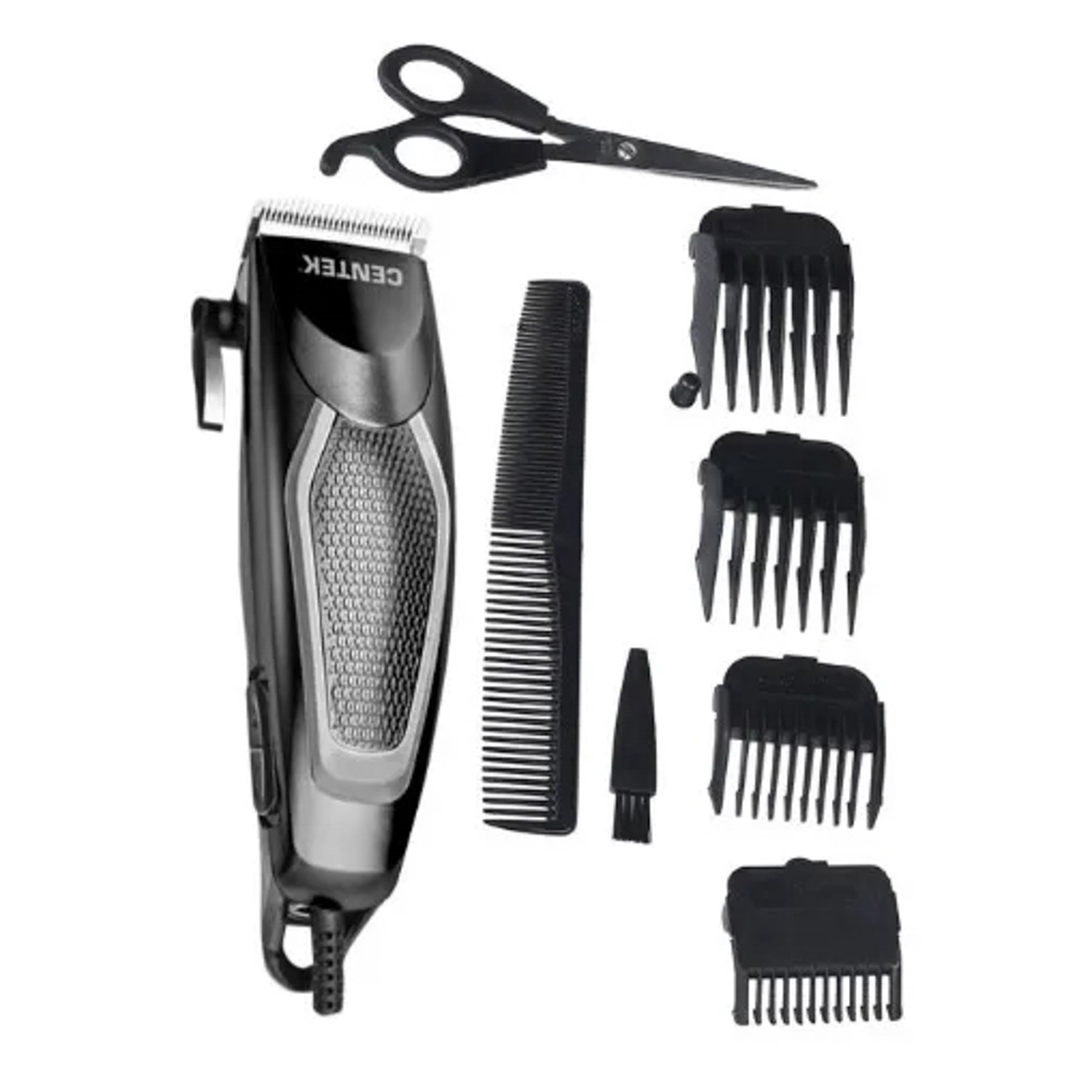 Машинка для стрижки волос Centek СТ-2127 чер/серый, от сети, 4 насадки *1/10