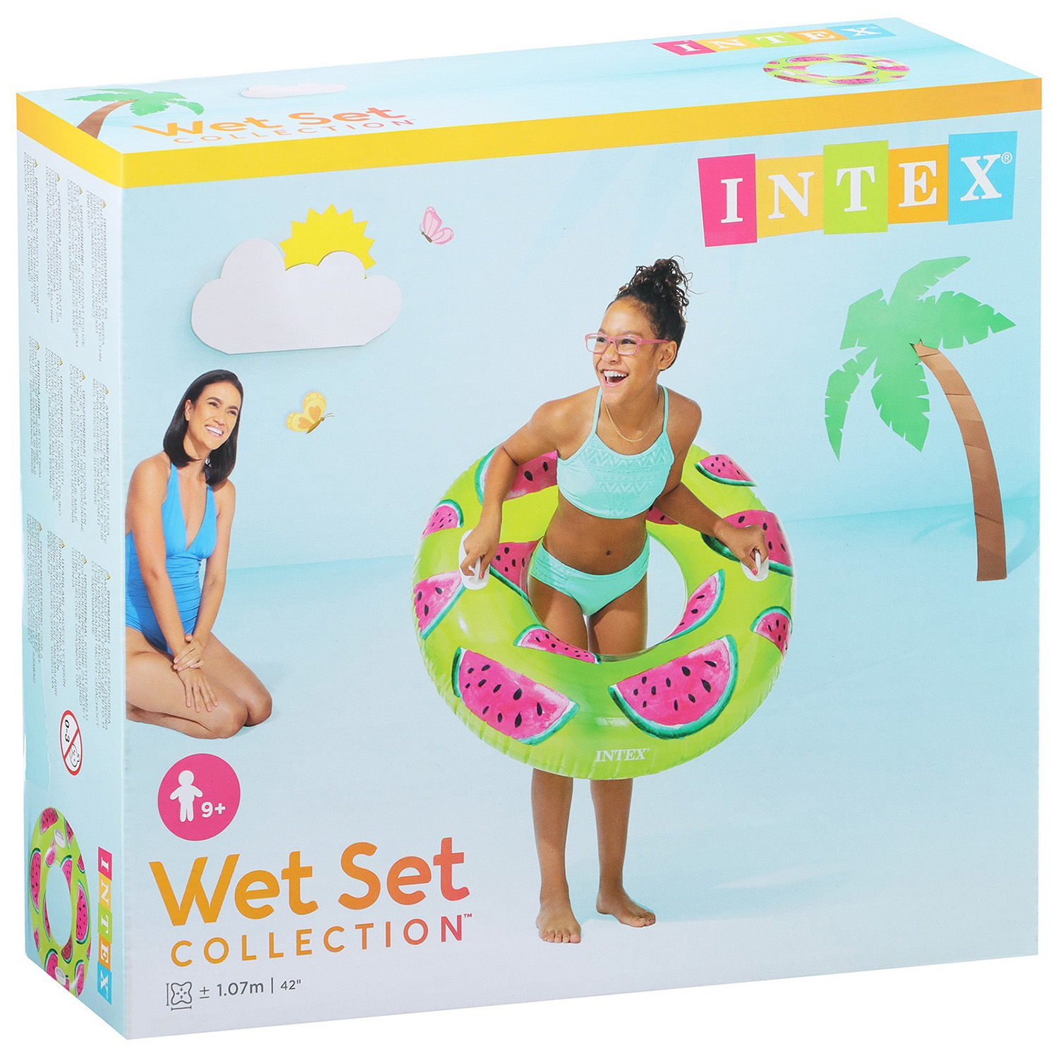 Круг для плавания "Тропики" 107 см, от 9 лет, цвета микс 56261NP   9317115