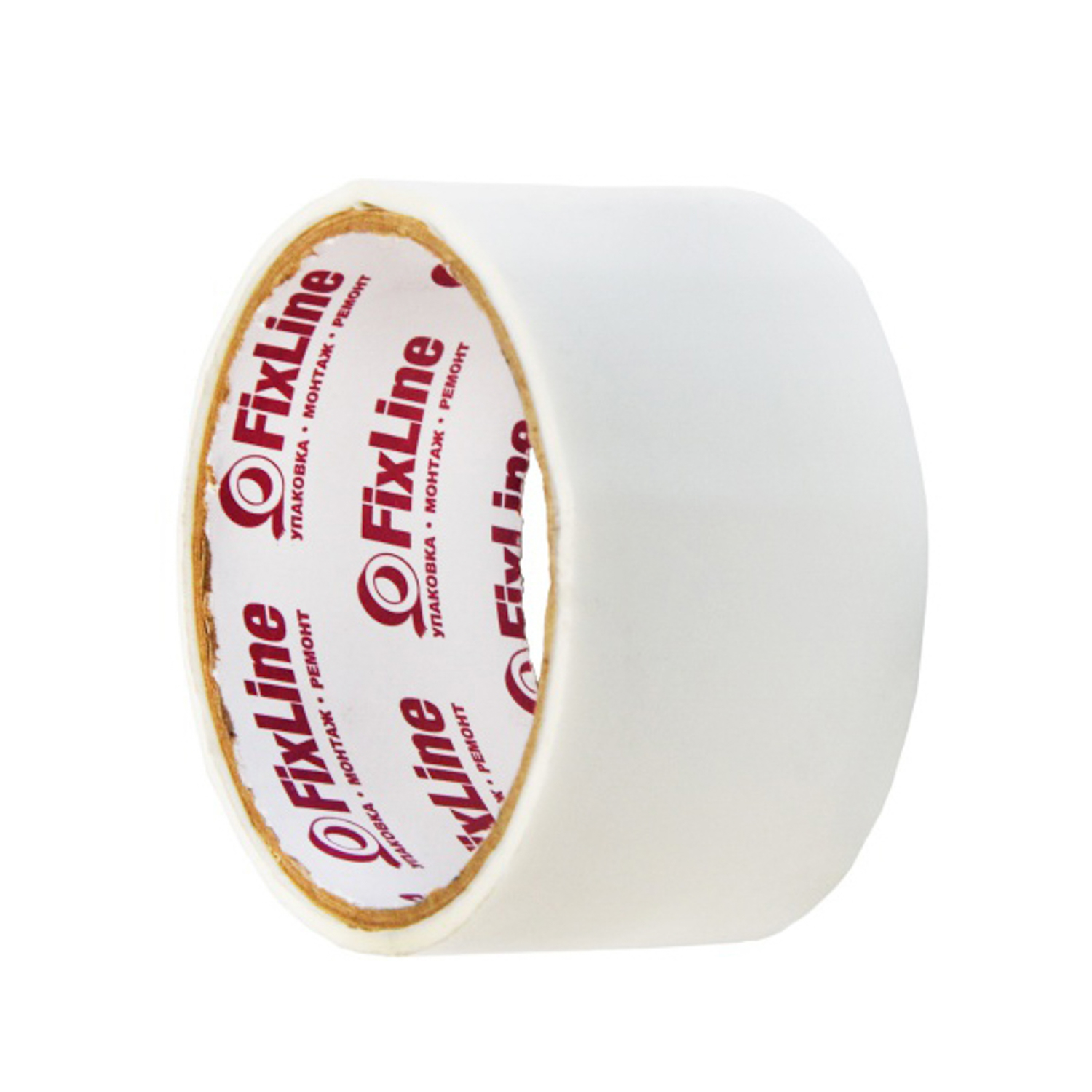 Лента клейкая цветная 48мм х 16м БЕЛЫЙ "FixLine" *6/36 Лента клейкая цветная 48мм х 16м БЕЛЫЙ "FixLine" *6/36