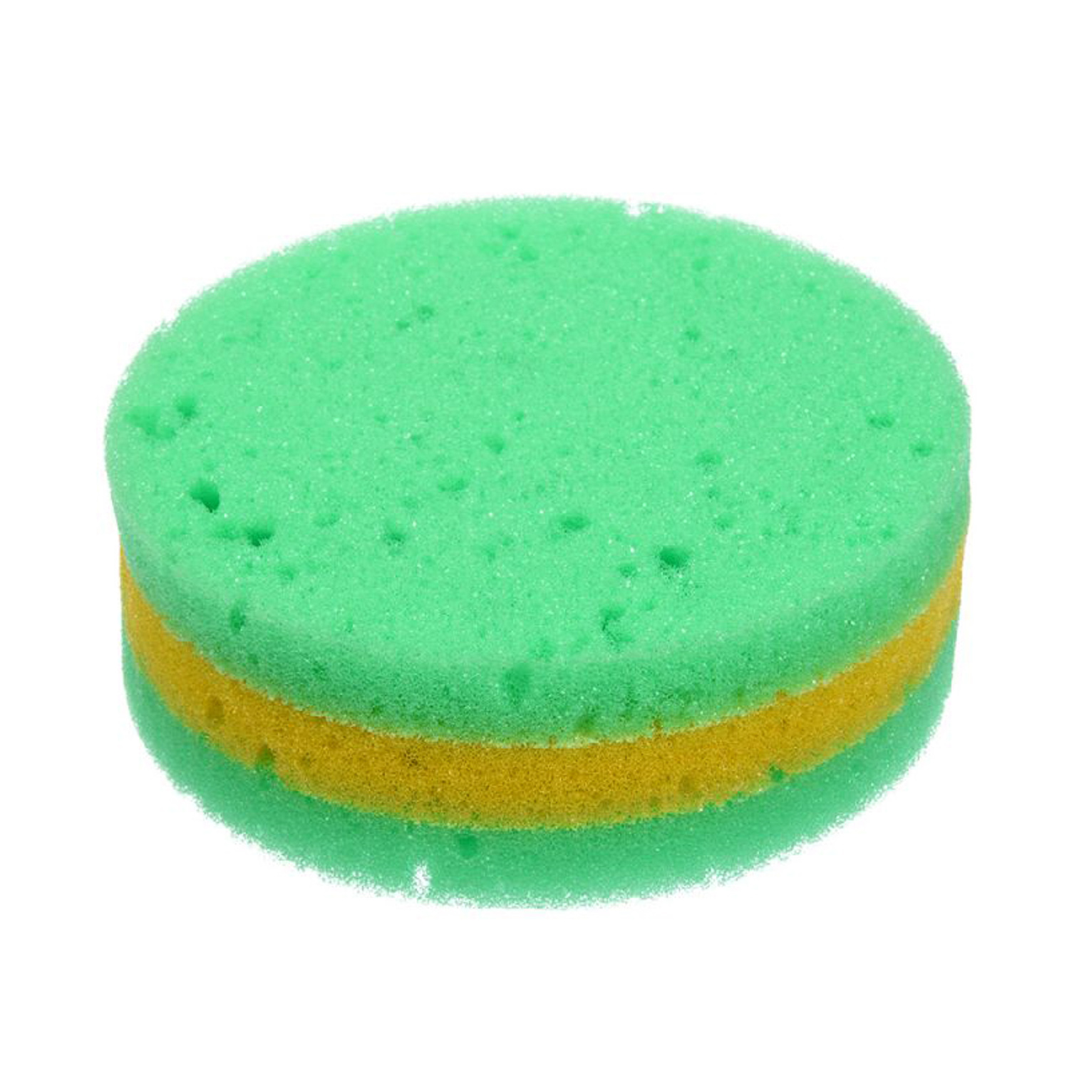 яяяМочалка из поролона, 3-х слойная Ø 110х40 мм, круглая "Банные штучки" / 30