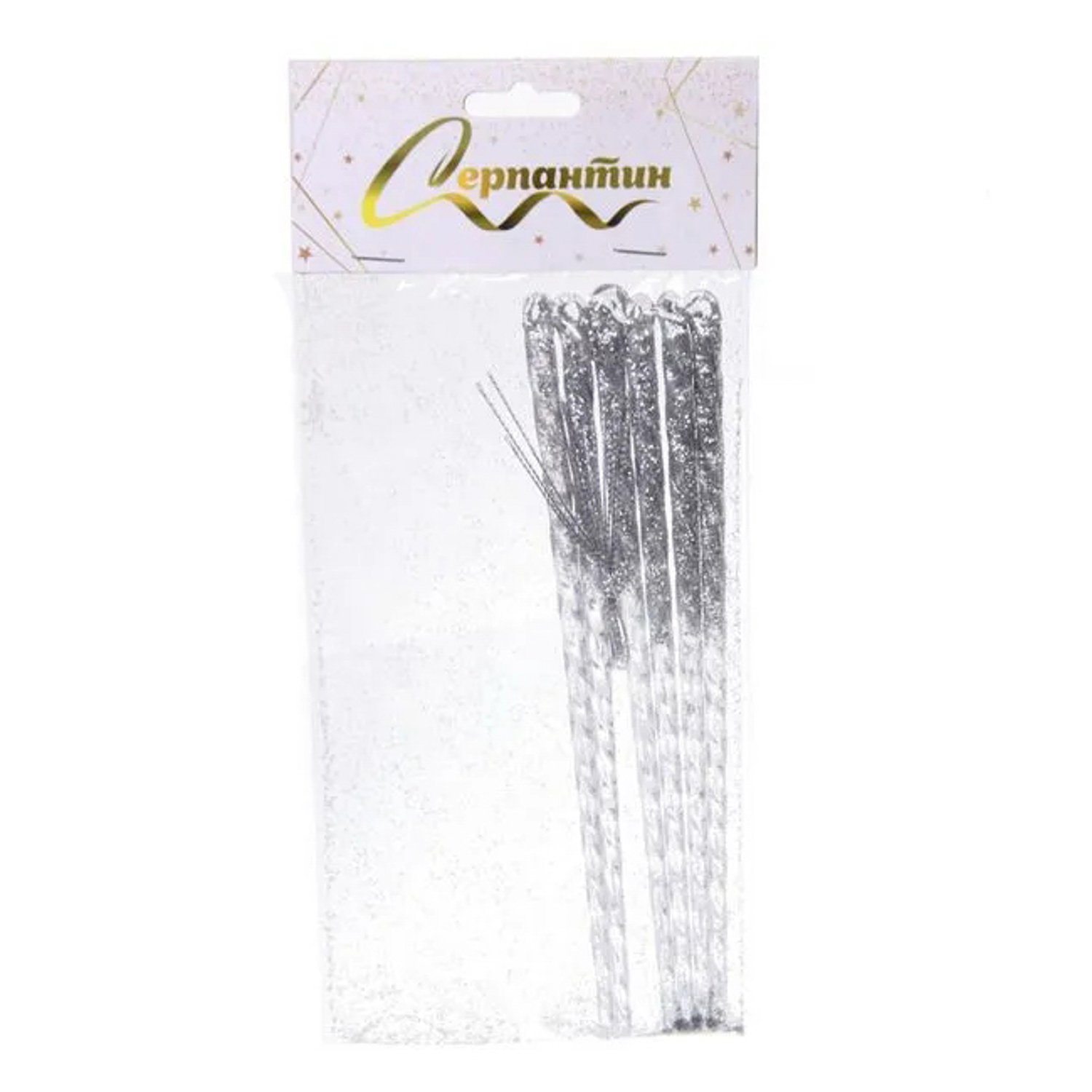 Подвеска "Снежный хрусталь" 18 см (набор 6 шт), Серебро