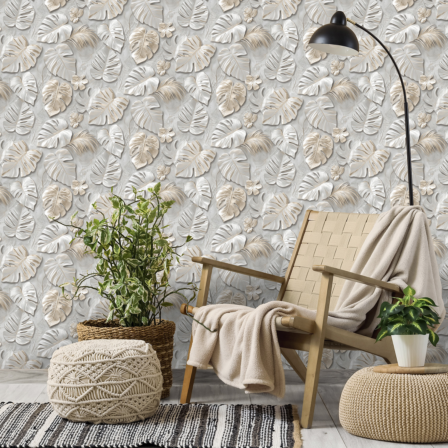 Обои  флиз Victoria Stenova Madeira (сер./беж.) 585556 1.06*10м *6