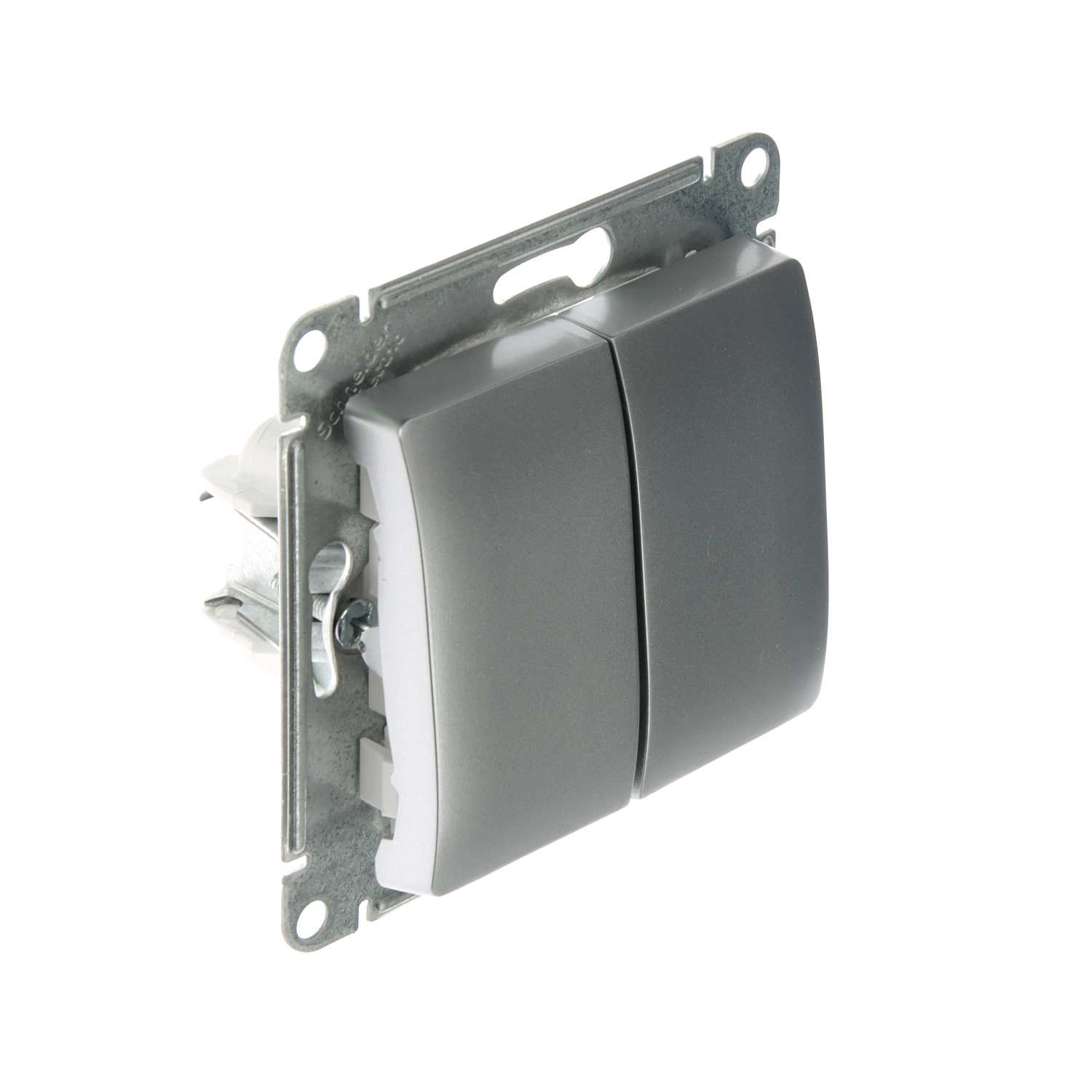 Механизм выключателя "Glossa" 2-м. алюм. SchE GSL000351   *1