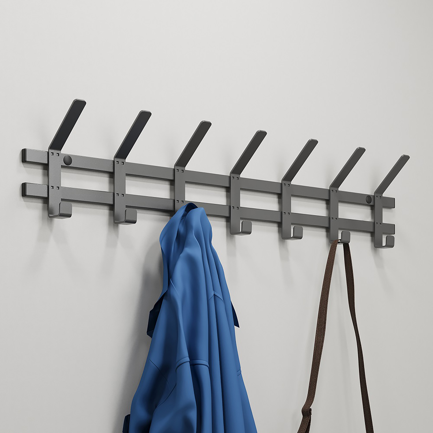 Вешалка настенная "Торонто 7" 820х168х85мм Графит ВНТ7 ГР ("ЗМИ") *1 Вешалка настенная "Торонто 7" 820х168х85мм Графит ВНТ7 ГР ("ЗМИ") *1