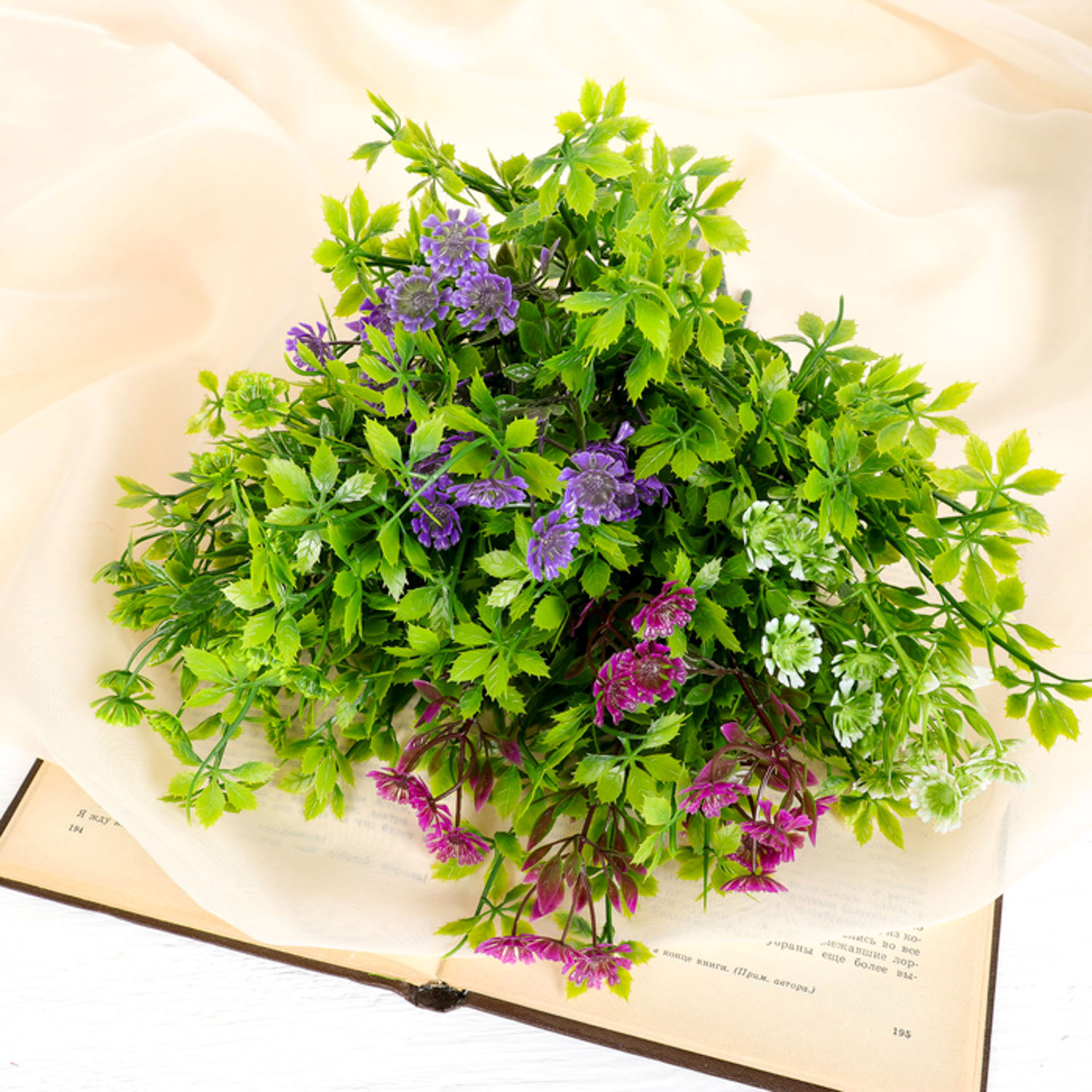 Букет "Алиссум с остролистом" 29 см, микс 3933295