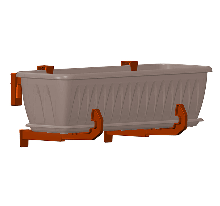 Крепление для ящика д/цветов пластм. КОМПЛЕКТ 2шт Терракот М 3229 "М-Пластика" *1/8