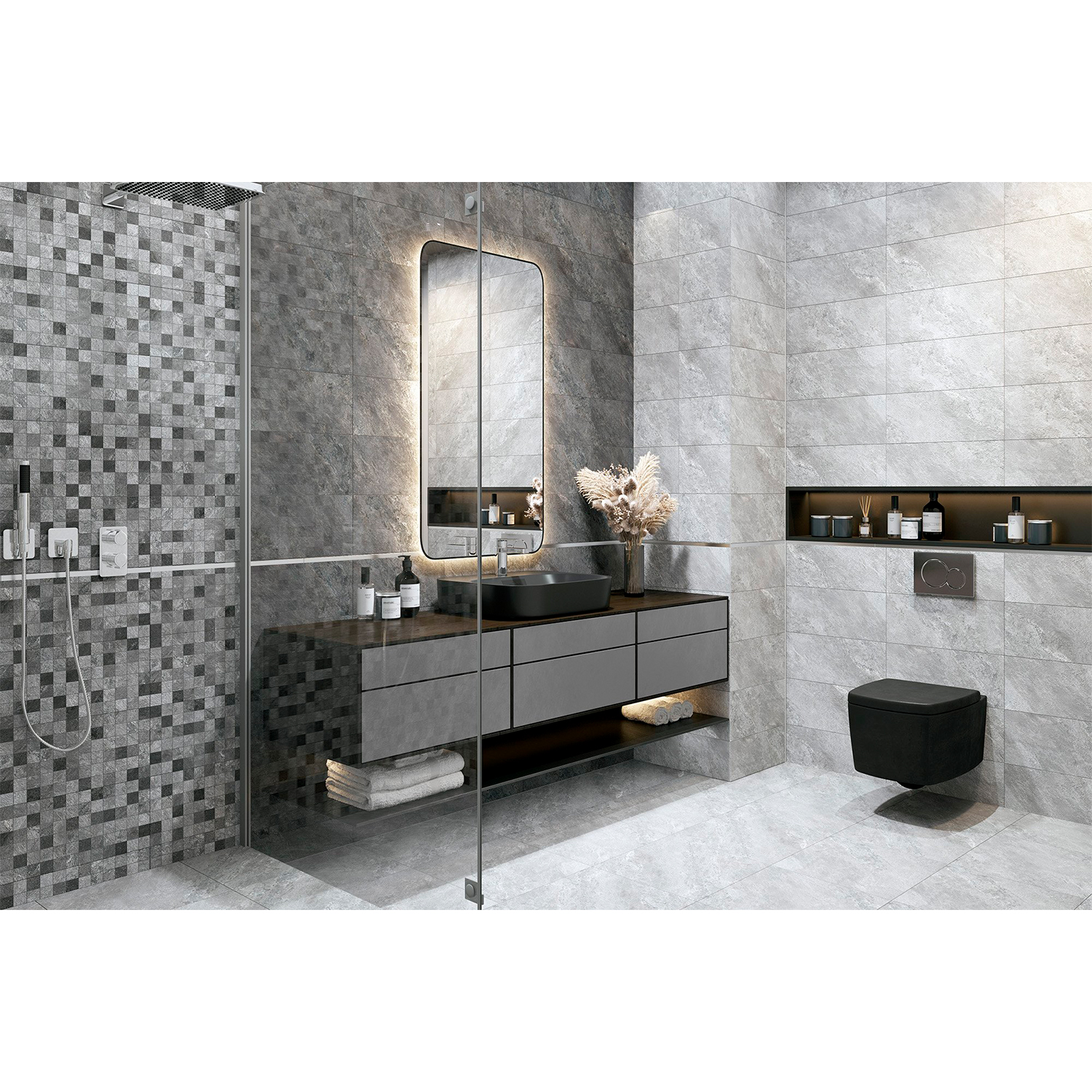 Плитка настенная Balance темно-серая 400*200*7 1039-8218-1032 2 СОРТ Global tile *1,81 кв.м/86,88