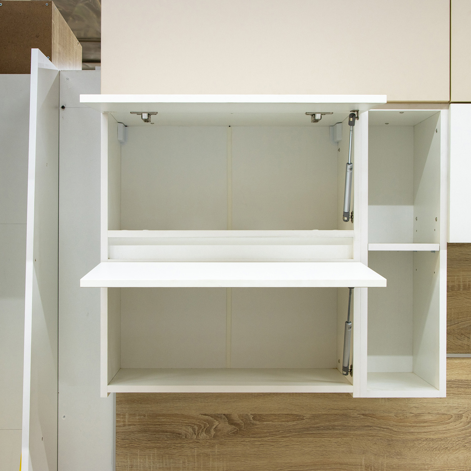 Шкаф навесной 600х676х290 мм BROZEX-WOOD Melissa Горизонт, с двумя дверцами, белый