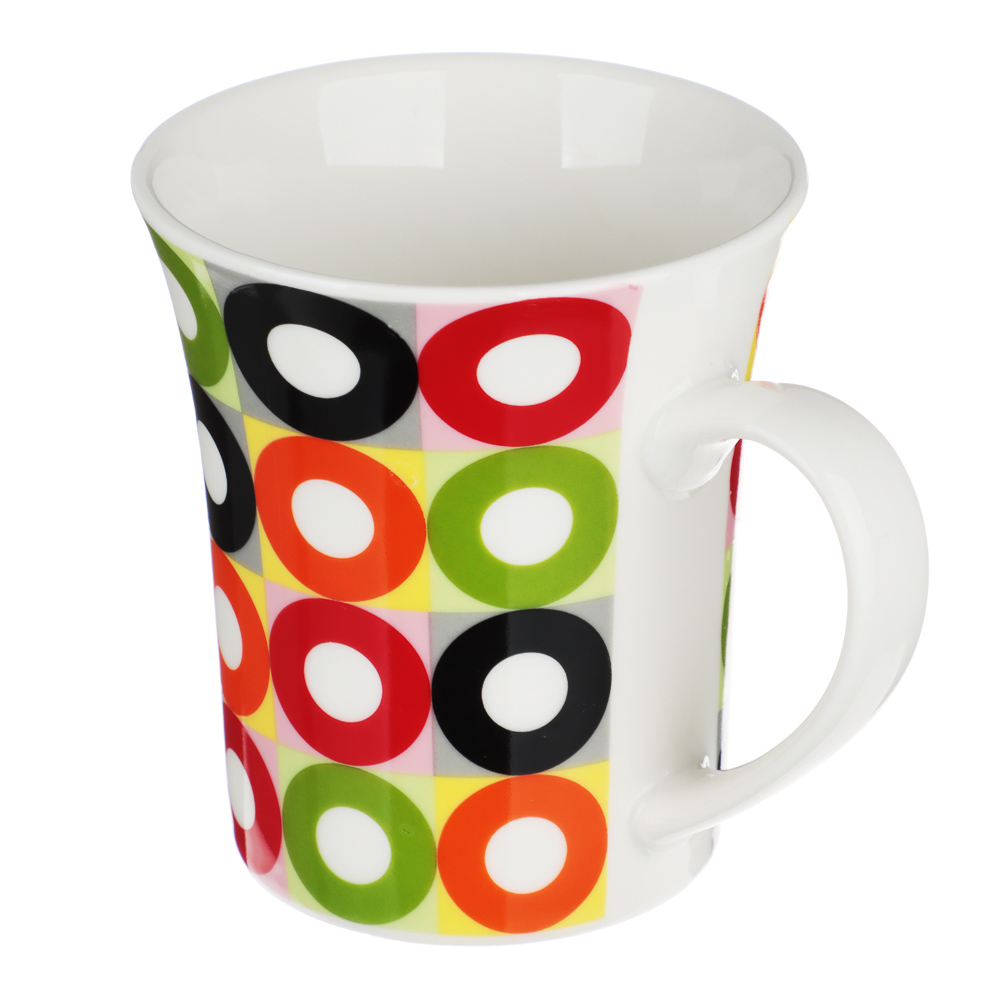 яяяКружка фарфор. 350мл "Этюд" в упак.4 дизайна 806-482 *12/48