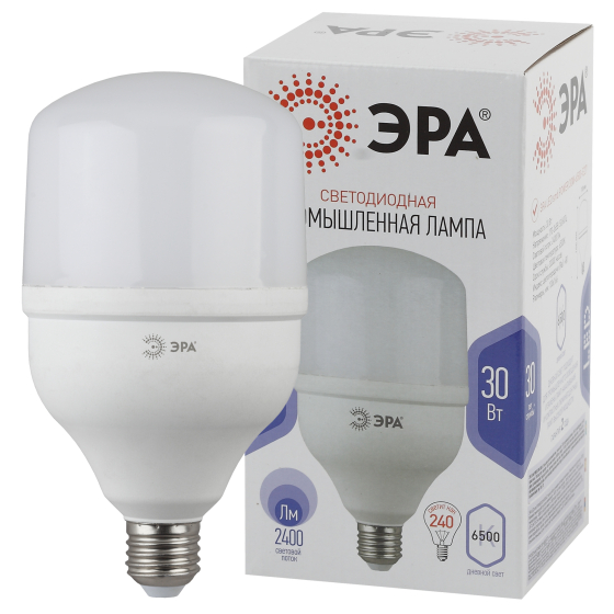 Лампа светодиодная 30W Е27 колокол 6,5К холодный  Т100-30W-6500-E27 ЭРА *10/20 Лампа светодиодная 30W Е27 колокол 6,5К холодный  Т100-30W-6500-E27 ЭРА *10/20