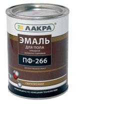Эмаль ПФ-266 для пола красно-коричневая 20 кг Лакра *1/33