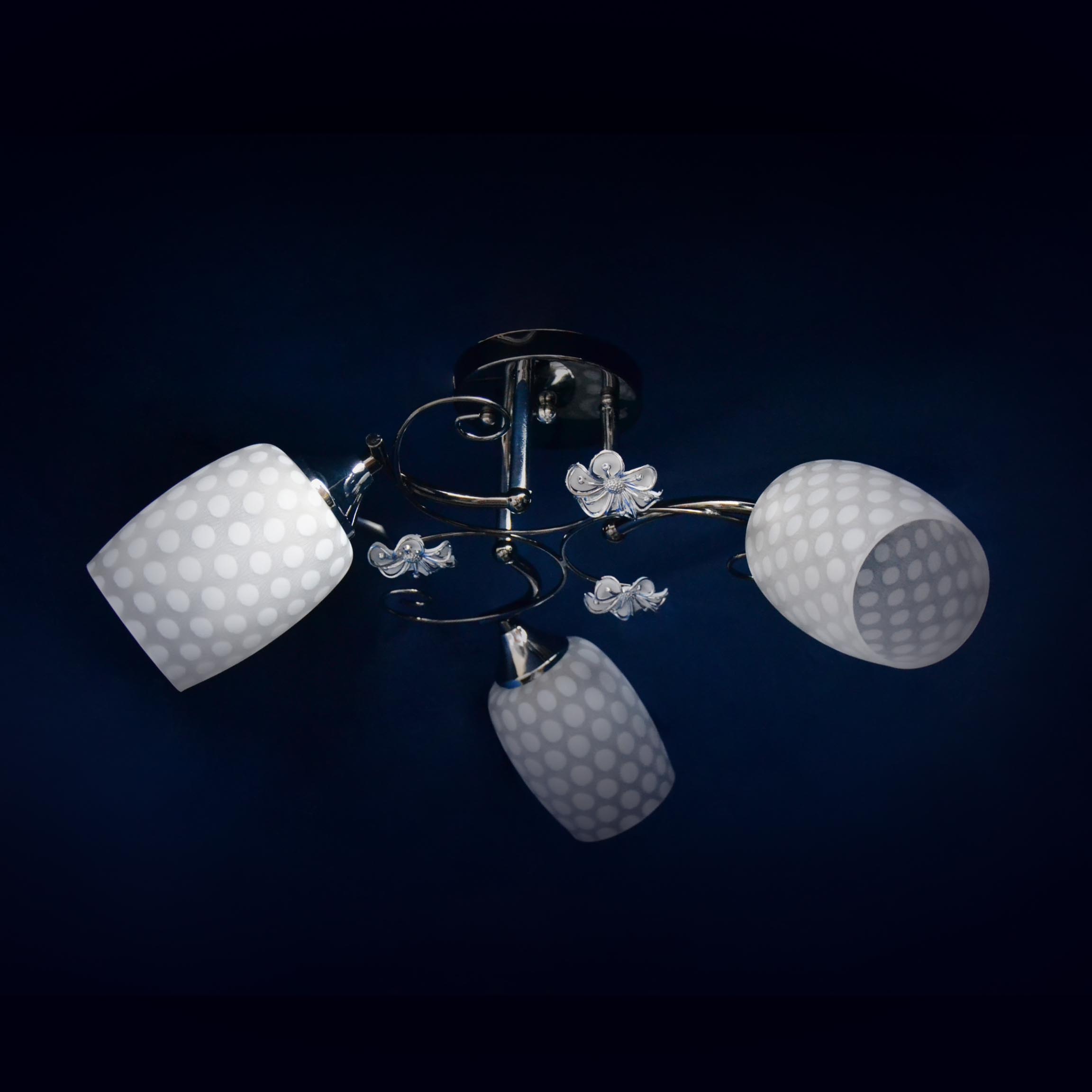 Люстра Verner Lighting А2455/3, 40 Вт, Е27, 3 лампы, черный/хром