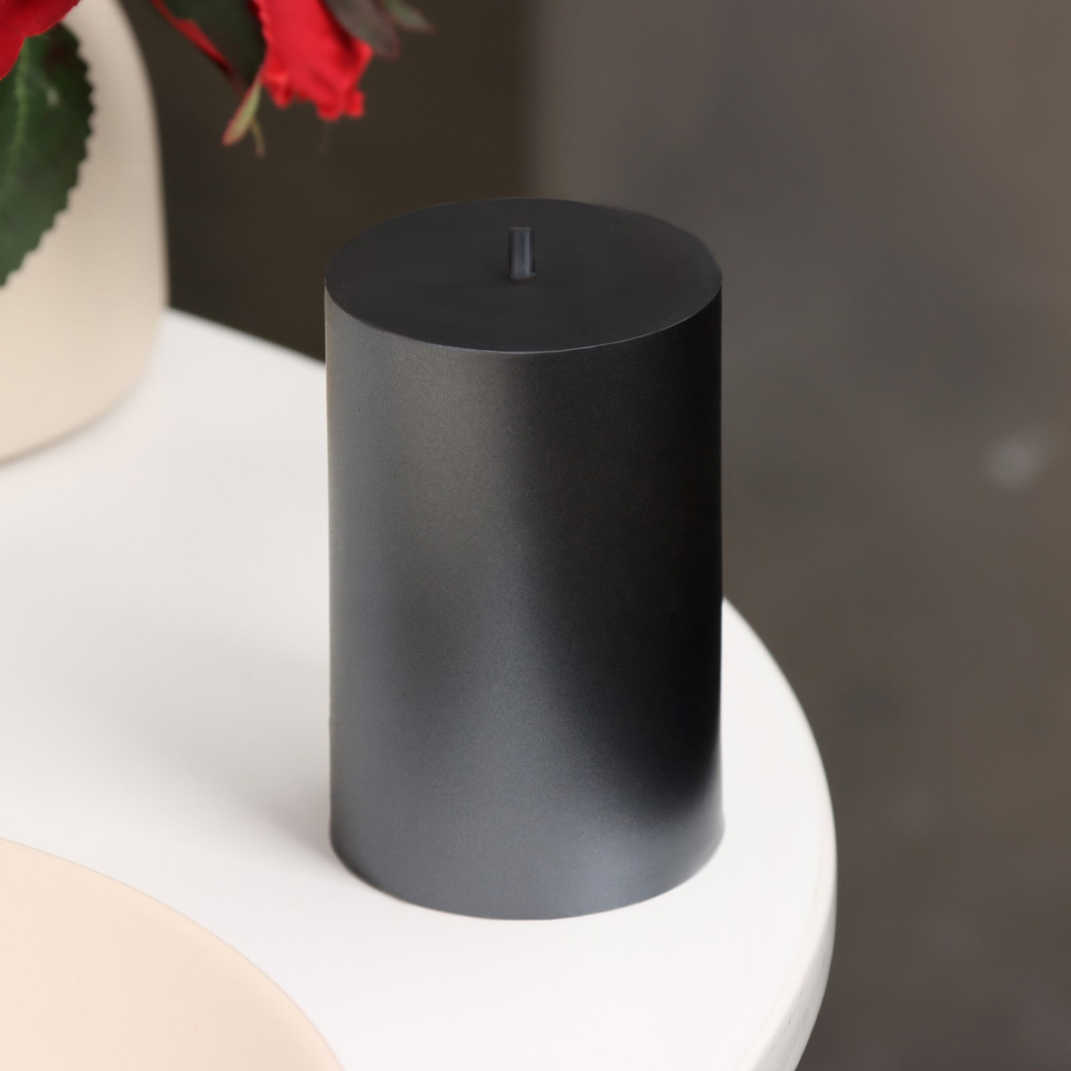 Свеча-цилиндр гладкая, 5х7,5 см, мокрый асфальт, 6 ч 9889608