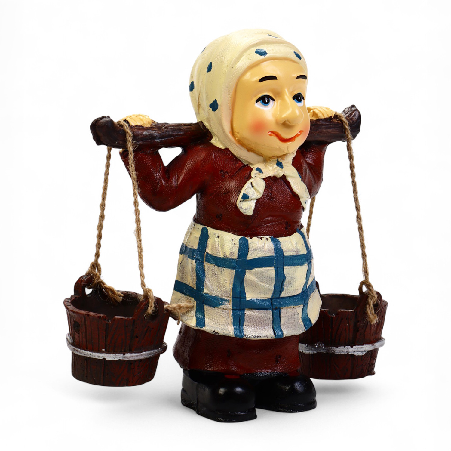Садовая фигура "Бабушка с ведрами" 20х7х19см   10774242