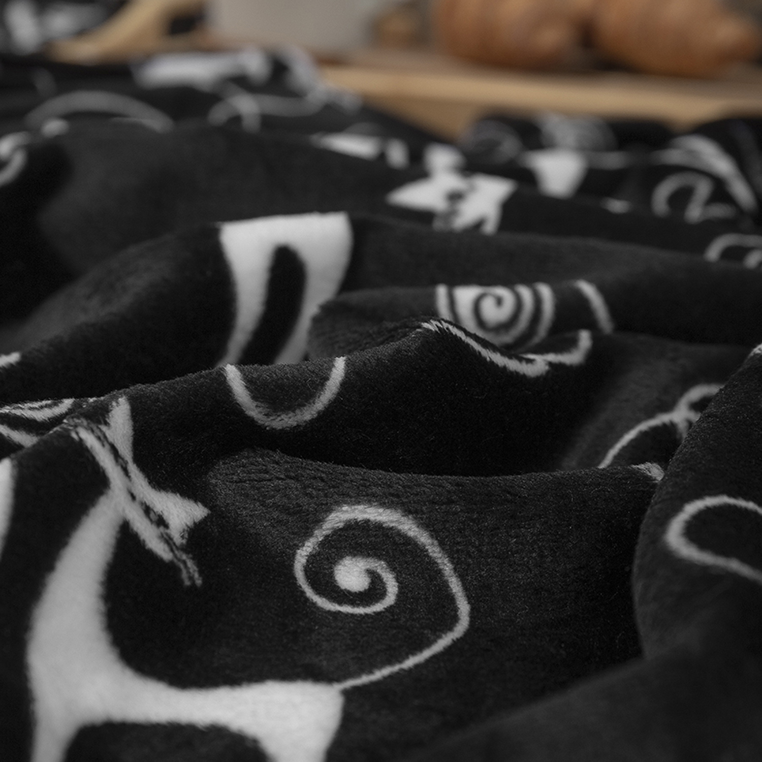 Плед 150*200см фланель мур-мур черно-белый TF FN F154 a1520 Absolute *1 акция