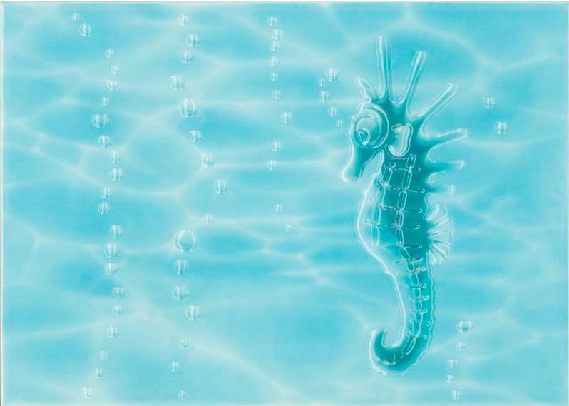 Декор Лазурь Beryoza Ceramica Морской конек бирюзовый 250*350мм