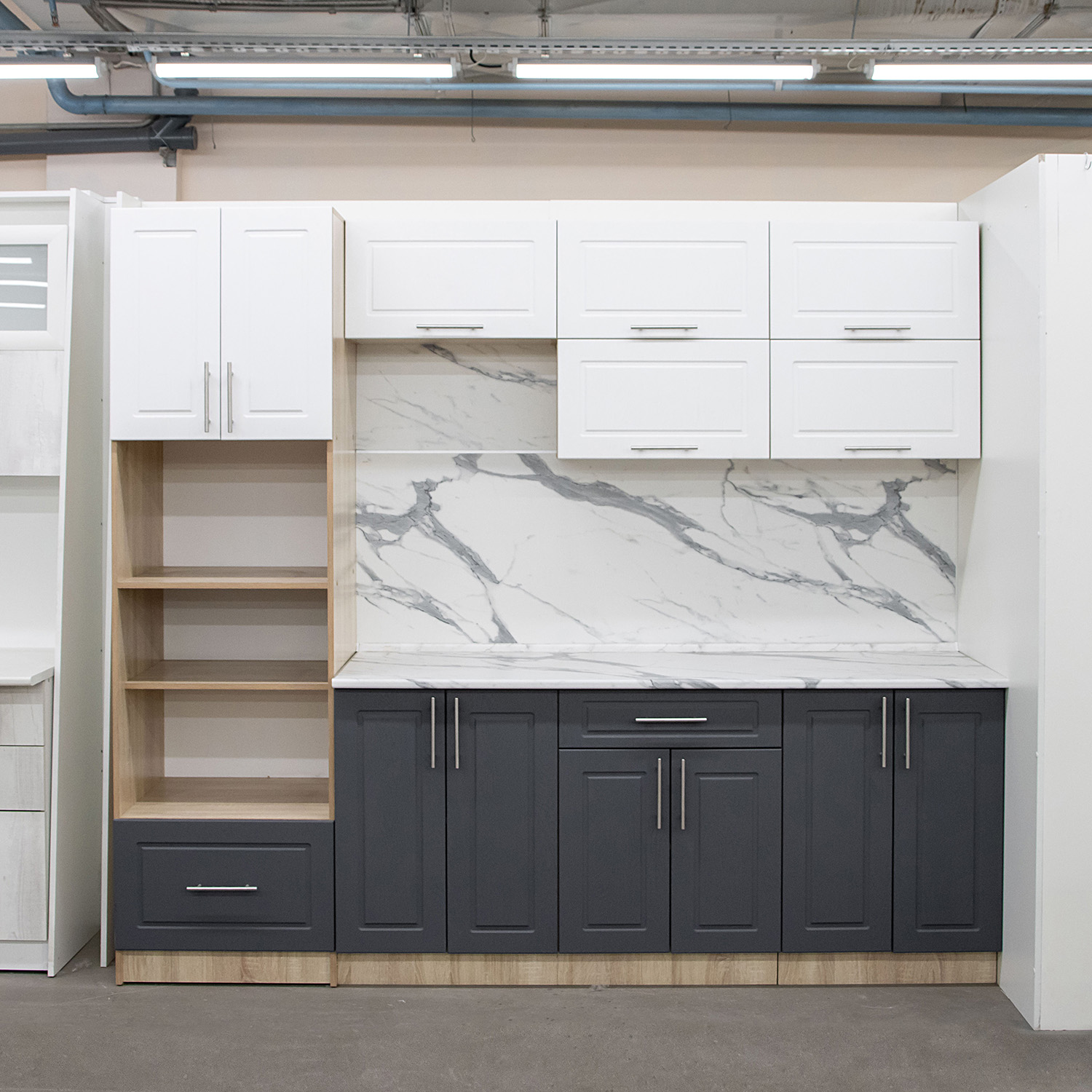 Шкаф навесной 600х676х290 мм BROZEX-WOOD Орхидея Горизонт, с двумя дверцами