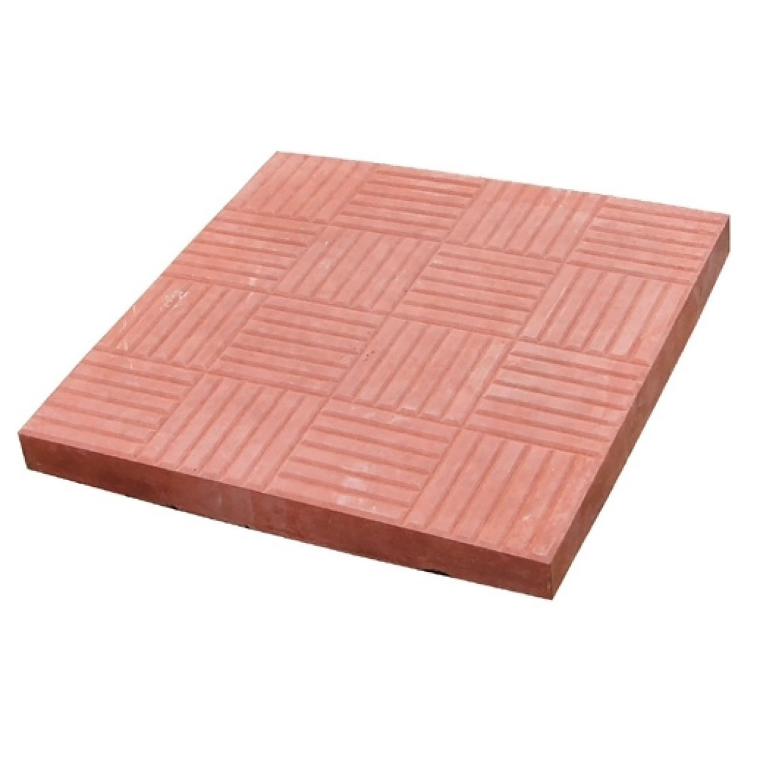 Тротуарная плитка Паркет, 300х300х30 мм, красный