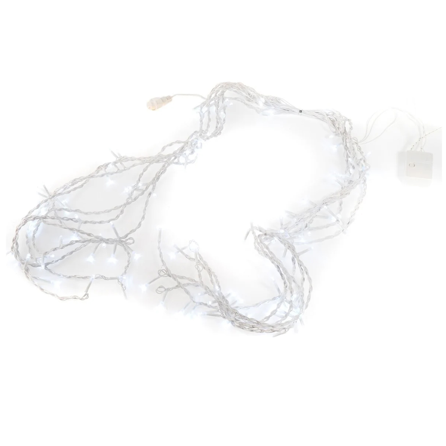 Гирлянда «Бахрома» Старт, 3х0.7 м, фиксинг, теплый белый, 100 LED, IP45, 220 В