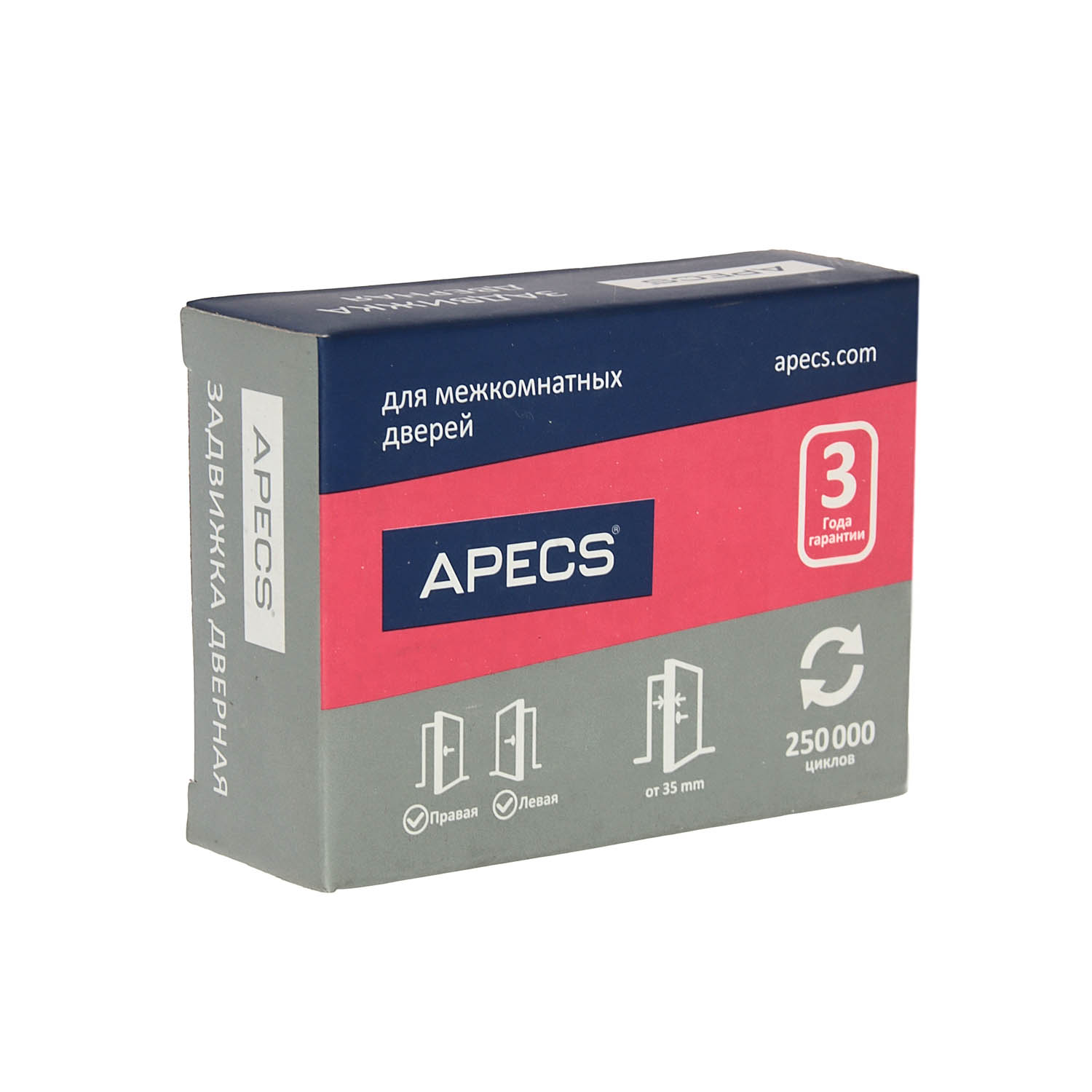 Задвижка дверная врезная APECS L-0126, бронза Задвижка дверная врезная APECS L-0126, бронза