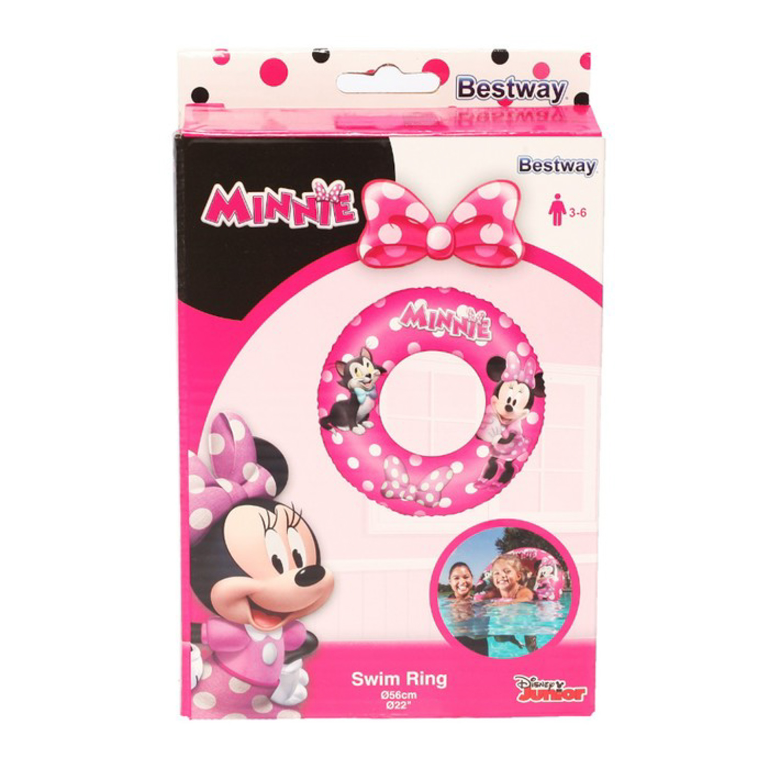 Круг для плавания детский BESTWAY Минни Маус, диаметр 56 см, 3-6 лет Круг для плавания детский BESTWAY Минни Маус, диаметр 56 см, 3-6 лет