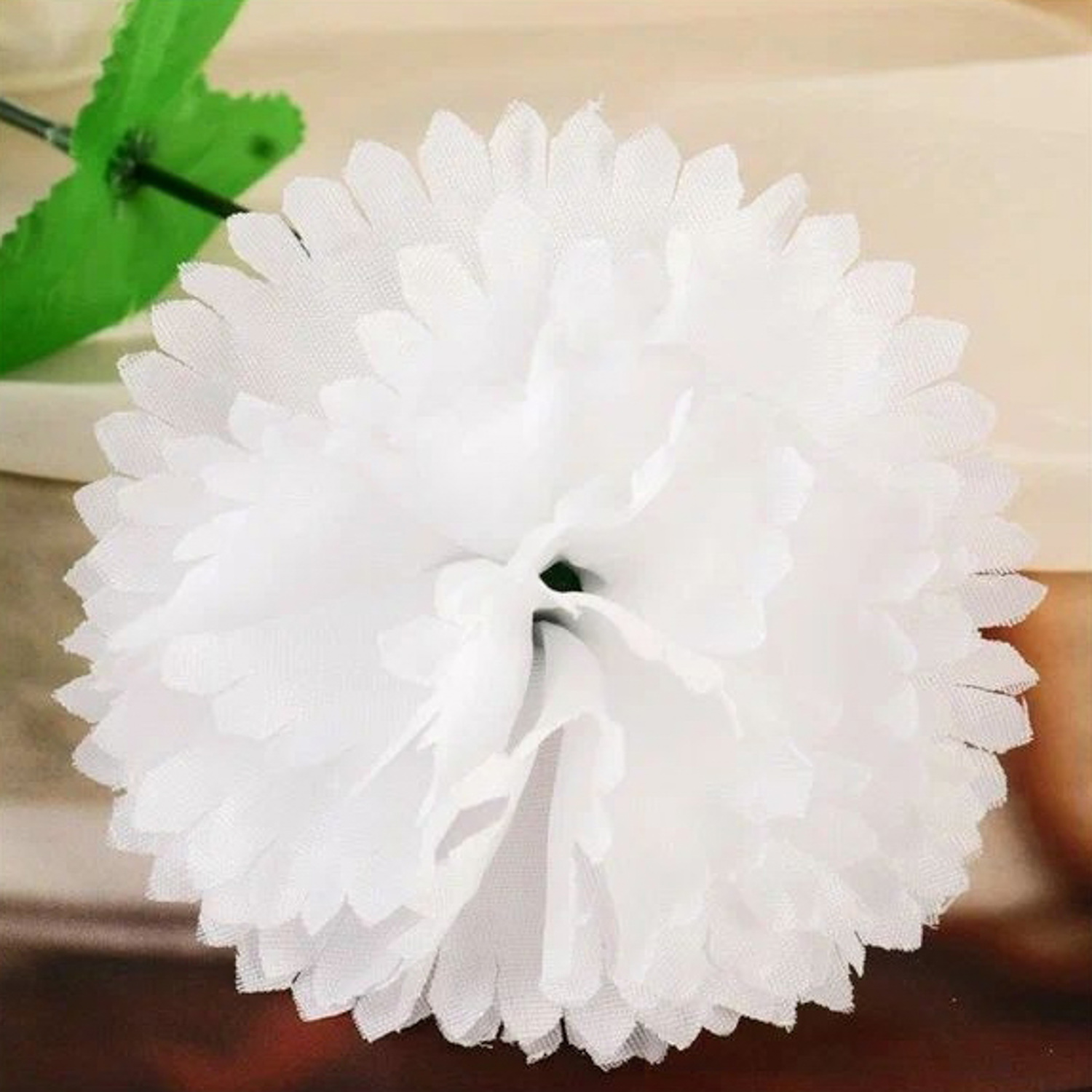 Цветы искусственные "Гвоздика трио" 11*58 см, белый   4560209