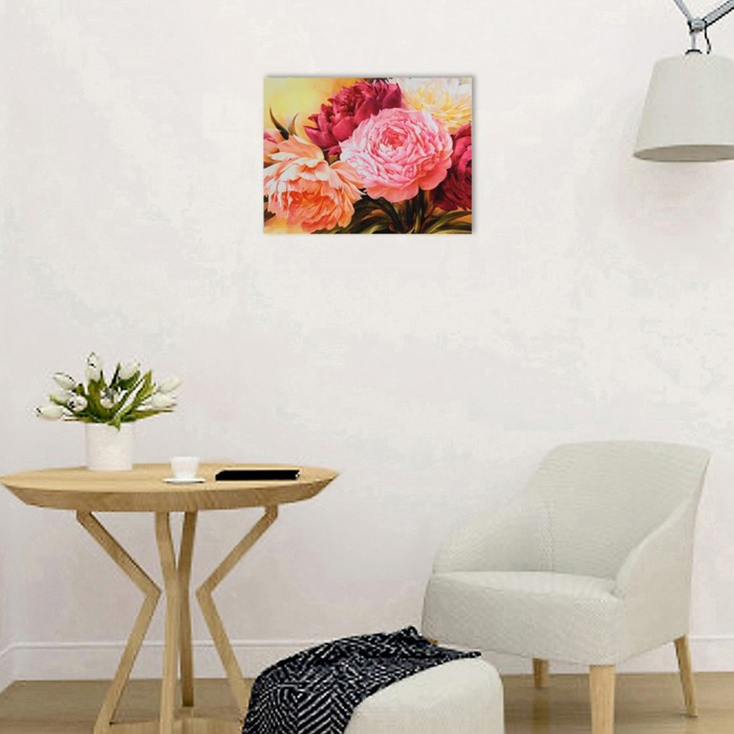 Картина на холсте "Букет пионов" 30х40 см   2272688