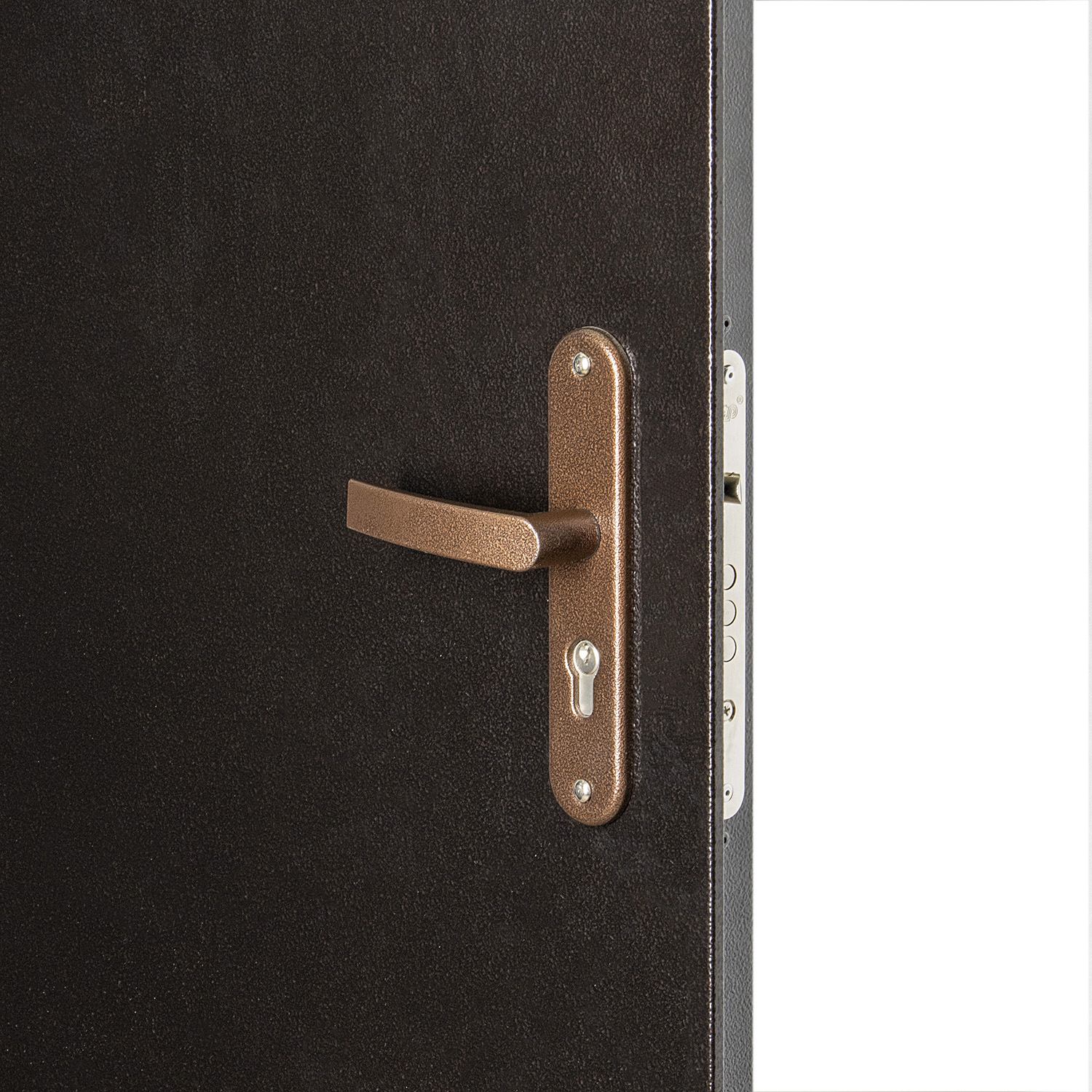 Дверь входная 2050х860х50 мм ПРОМЕТ Спец, левая, медный антик/итальянский орех