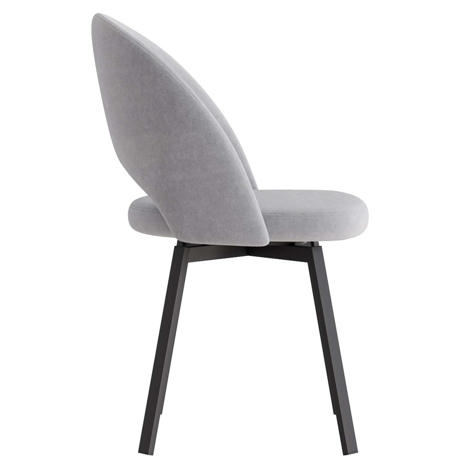 Стул АВИНЬОН 460x570xh920 Парма 1013 Серый+металл.каркас рилли Черный*4