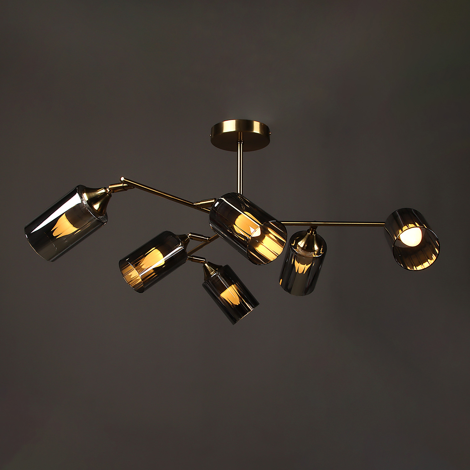 Светильник потолочный N6370/6 СОР 6*40W E27 220V (d-800; h-300) S=24м2 VERNER LIGHTING *1