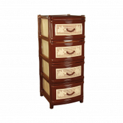 Комод пластм. 4 ящика 980х480х380хмм Коричневый М1356 (ЗПИ "Альтернатива") *1