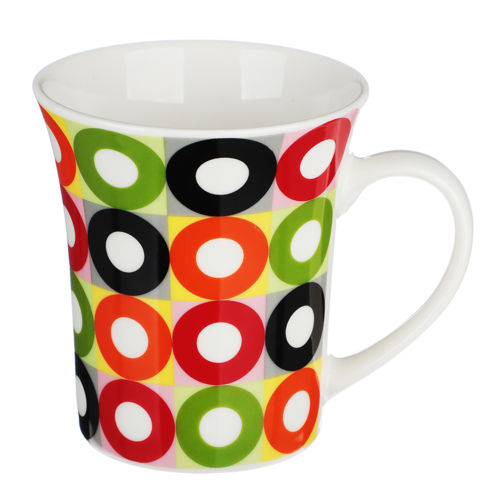 яяяКружка фарфор. 350мл "Этюд" в упак.4 дизайна 806-482 *12/48