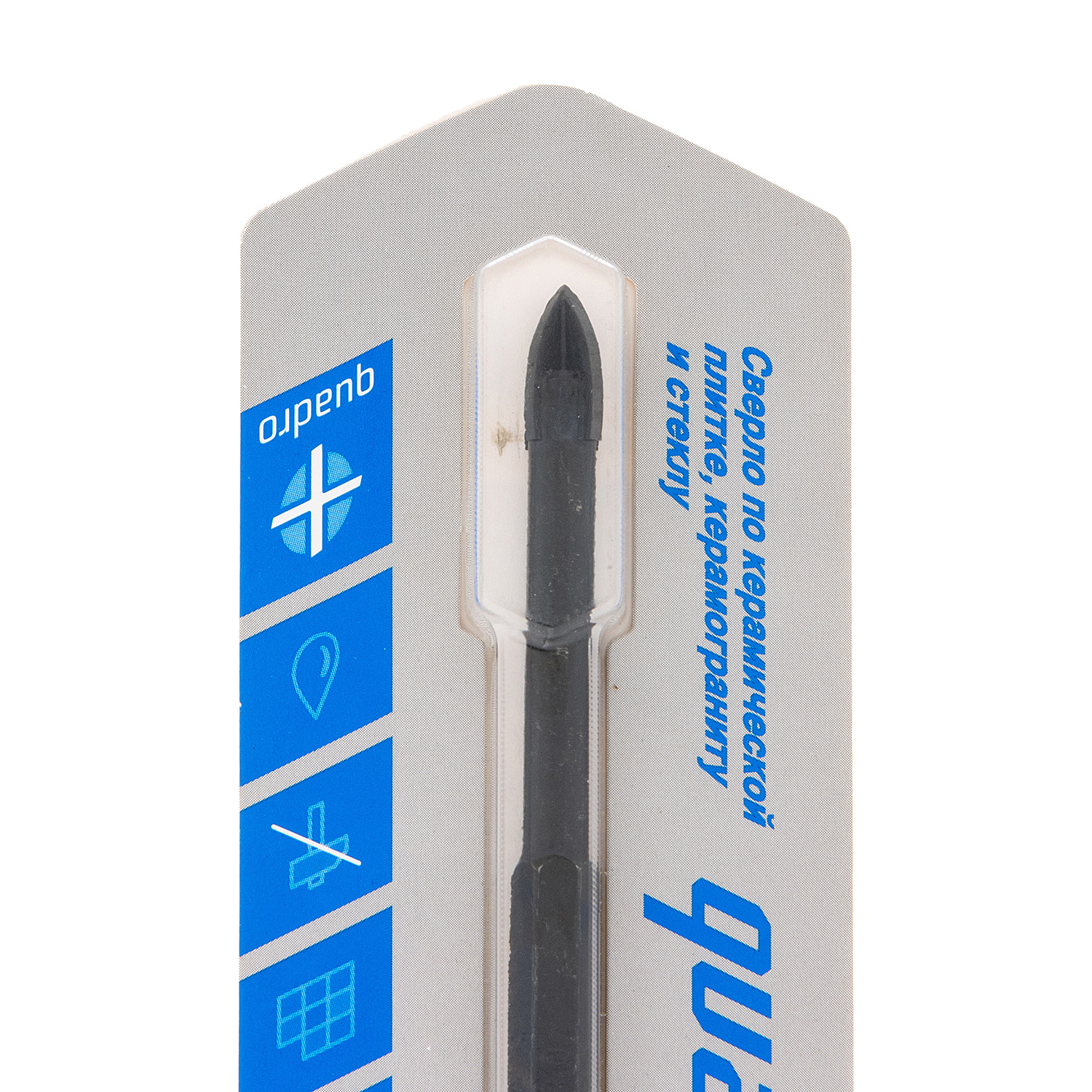 Сверло по стеклу/керамике 8,0мм (1шт) RB Quadro 4 грани (арт.676108) *10/40