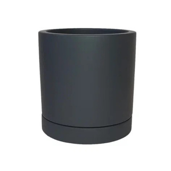 Кашпо гипсовое "Лаунж" 0,75л d верха 120мм h105мм с поддоном Антрацит ("VipSet") *4 Кашпо гипсовое "Лаунж" 0,75л d верха 120мм h105мм с поддоном Антрацит ("VipSet") *4