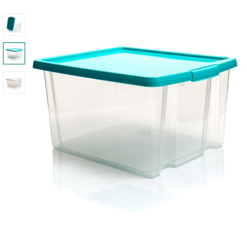 Контейнер д/хранения пластм.30л 470х365х245мм Прозрачн. арт.481 ("Полимербыт") *1/5
