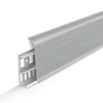 Плинтус напольный ИДЕАЛ Деконика, 186 Алюминий 70ММ (2,2м) *20