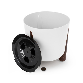 Кашпо пластм. "Жардин" 21л d верха 350мм h330мм с съем дрен.решеткой Белый М9127 *1/2 Кашпо пластм. "Жардин" 21л d верха 350мм h330мм с съем дрен.решеткой Белый М9127 *1/2