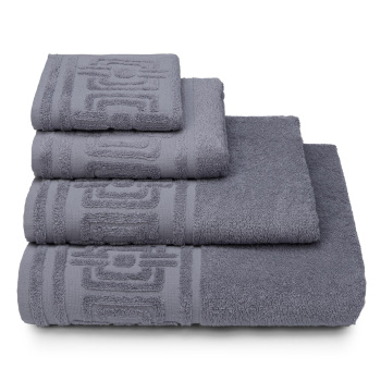 Полотенце махровое 50*90см Rhodes цв.18-4005 светло-серый 360г/м2 ПЛ-2601-06355 *5/25