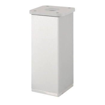 яяяОпора мебельная 100мм регулируемая хром матовый, пластиковая, квадратная "SANBERG"*1/10