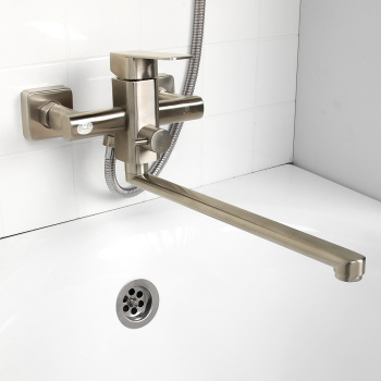 Смеситель универсальный Diadonna D34-222130S, с комплектом, длинный излив, однорычажный