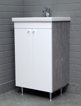 Тумба /Домино/ "Промо 50" бетон (выписывать раковину COMO 50 - БД063 Cersanit) *1/8