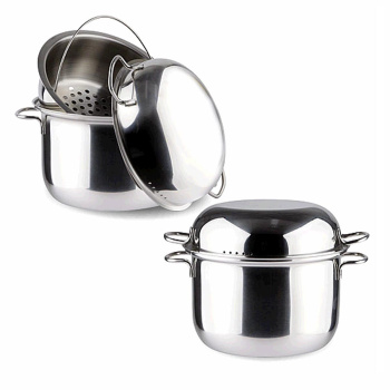 Кастрюля-Пароварка нерж. 5л, д.22см 1с240 вставка-дуршлаг (Аша) *1/4