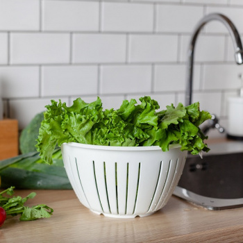 Дуршлаг пластм. d223мм "STOCKHOLM" Молочный туман PT9071МЛ-22 ("Plast Team") *1/22