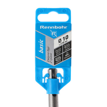 Бур по бетону 10*210мм SDS-plus 2 грани арт.691021 Rennbohr Basic *1/25/200 Бур по бетону 10*210мм SDS-plus 2 грани арт.691021 Rennbohr Basic *1/25/200