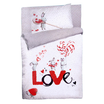 Комплект постельного белья Облачко, Ясли, с простыней на резинке