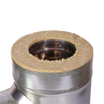 Тройник-сэндвич 90* d.115х200 нерж/оцин 0,5мм/0,5мм AISI 439 *1