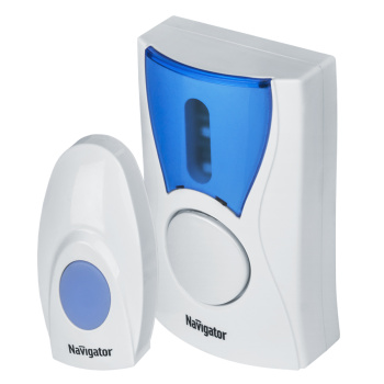 Звонок беспроводной Navigator (100м световая индикация) NDB-A-DC02-1V1-WH 61268 *1/30/60